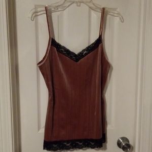 Cute velvet spaghetti strap shirt